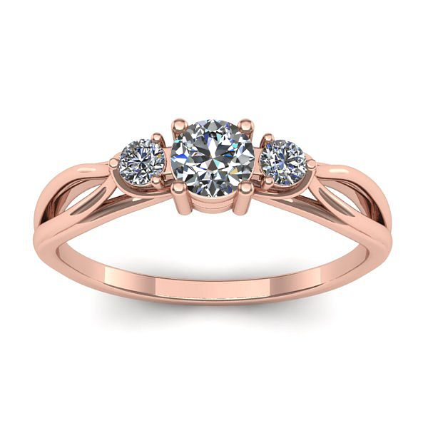 Inel cu diamant rotund