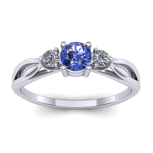 Inel cu tanzanit rotund