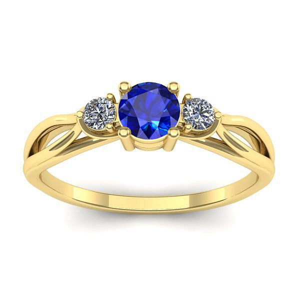 Inel cu safir rotund