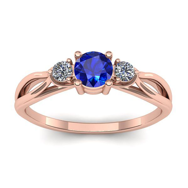 Inel de logodna cu safir rotund