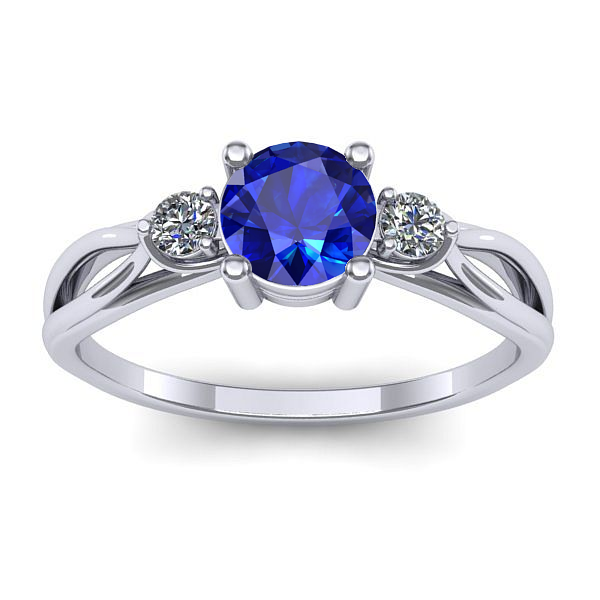 Inel de logodna cu safir rotund