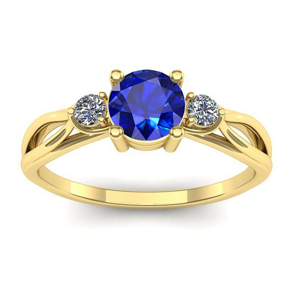 Inel de logodna cu safir rotund