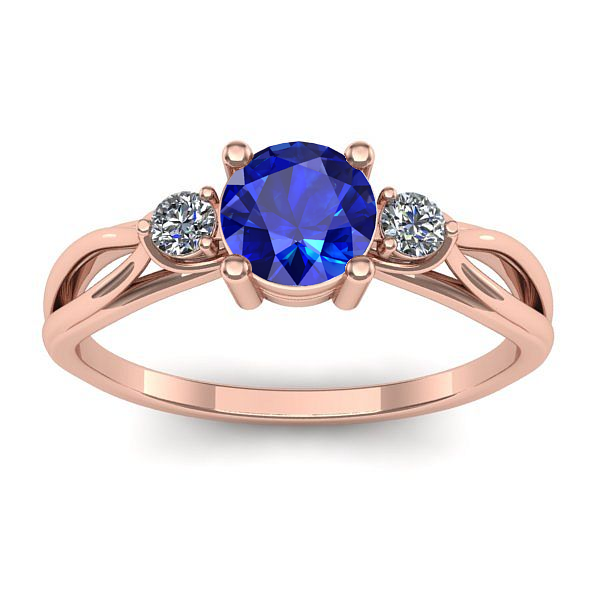 Inel de logodna cu safir rotund