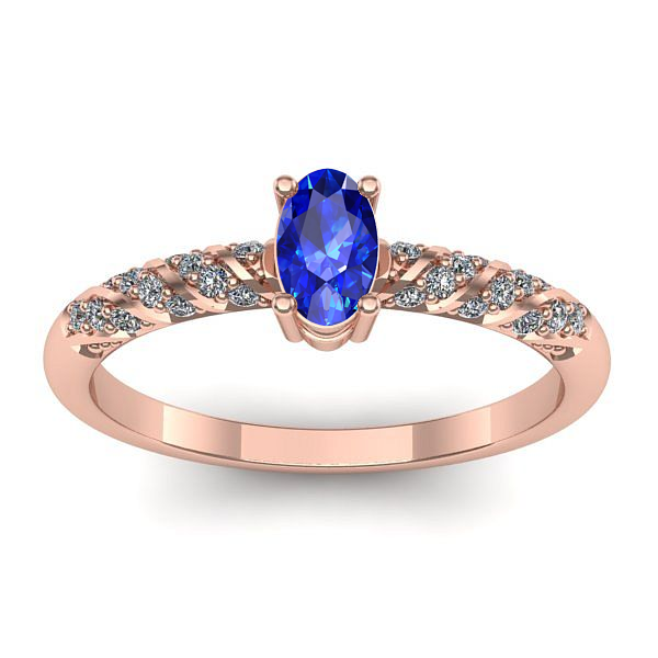 Inel cu safir oval