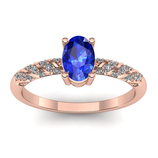 Inel cu safir oval