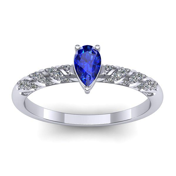 Inel cu safir lacrima