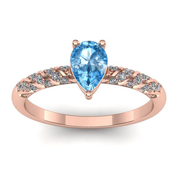 Inel logodna cu topaz blue lacrima