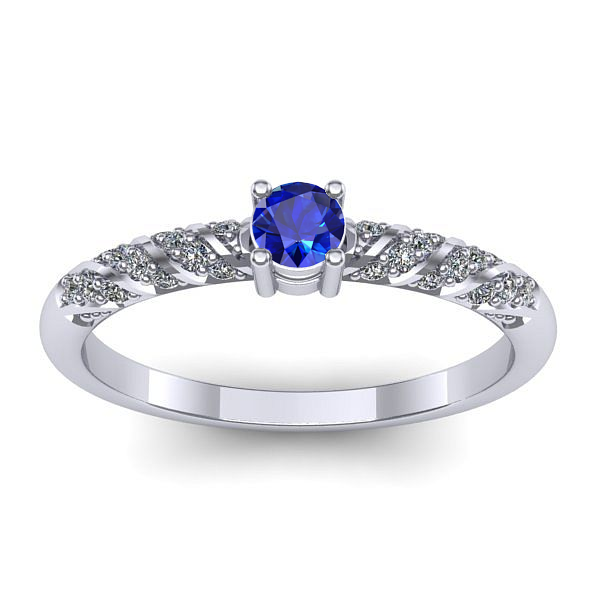 Inel cu safir rotund