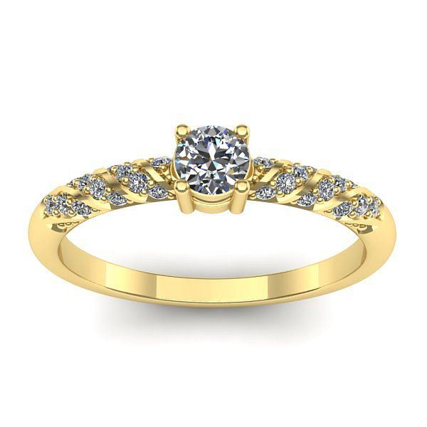 Inel de logodna cu diamant rotund