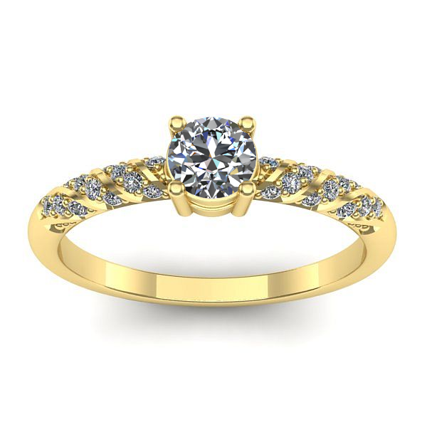 Inel de logodna cu safir alb rotund