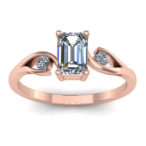 Inel de logodna cu safir alb dreptunghiular