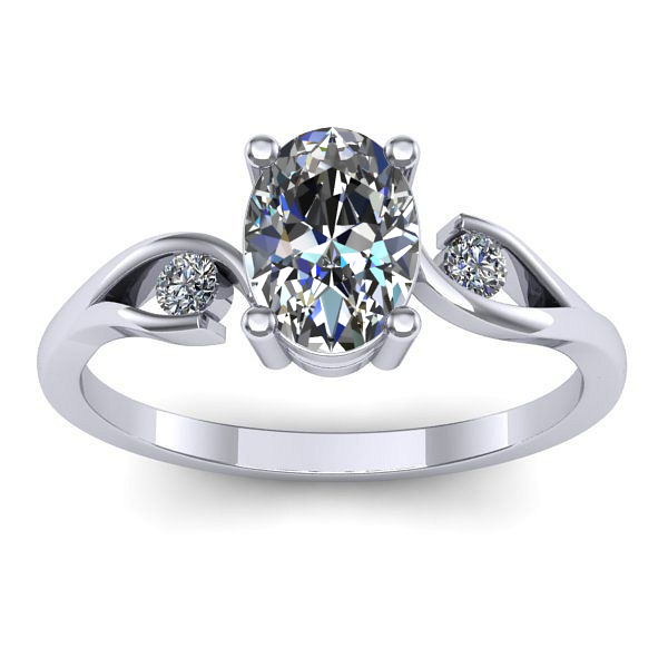 Inel logodna cu diamant de laborator oval