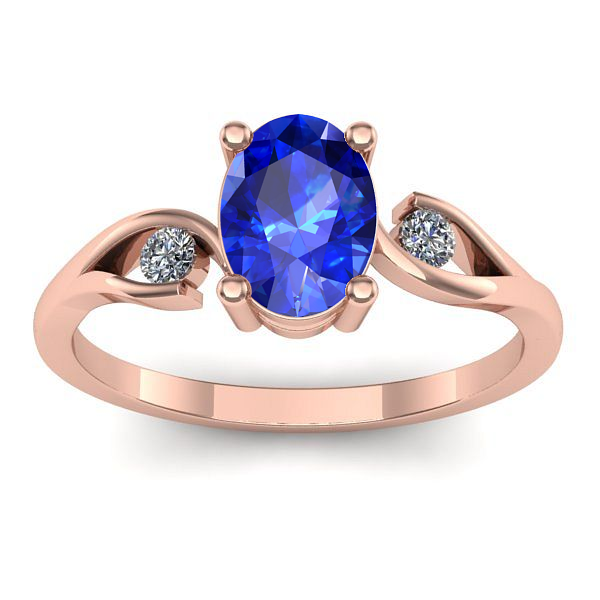 Inel cu safir oval
