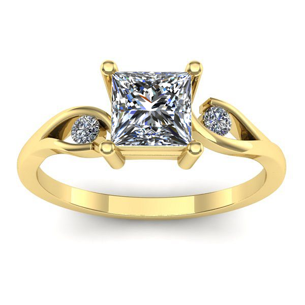 Inel de logodna cu diamant de laborator patrat