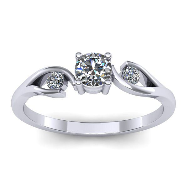 Inel cu diamant rotund