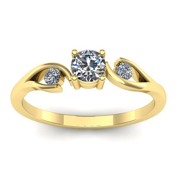 Inel de logodna cu diamant rotund