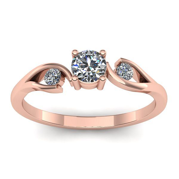 Inel de logodna cu diamant rotund