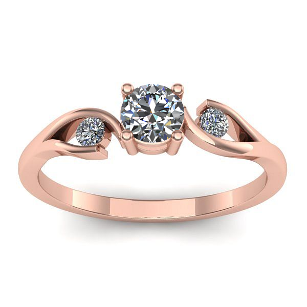 Inel cu safir alb rotund