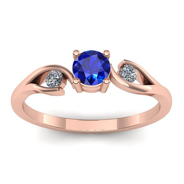 Inel cu safir rotund