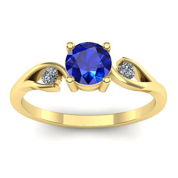 Inel cu safir rotund