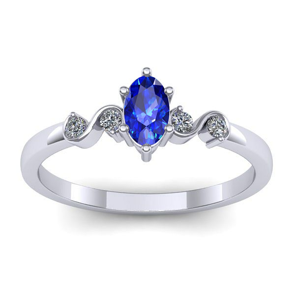 Inel cu safir oval