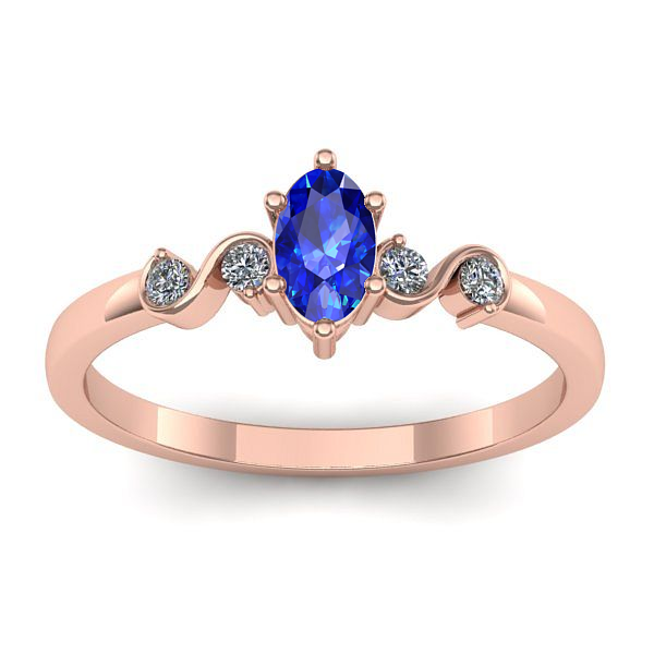 Inel cu safir oval