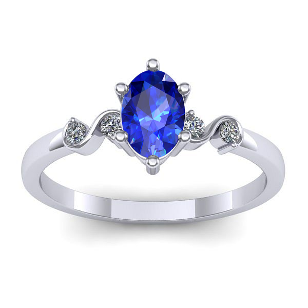 Inel cu safir oval