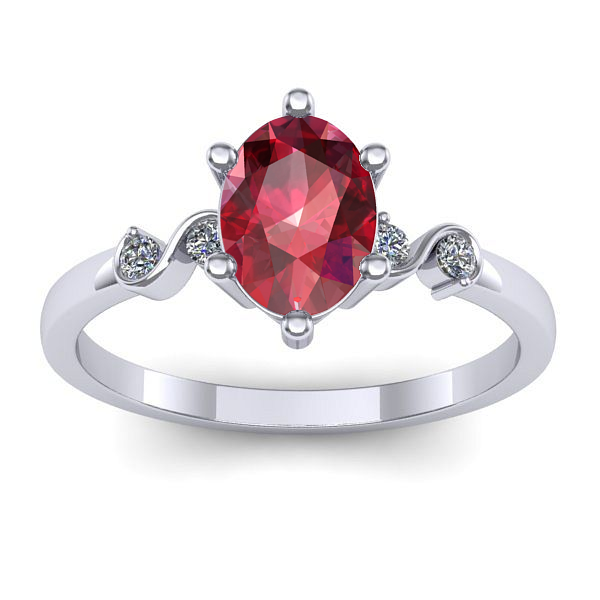 Inel cu rubin oval