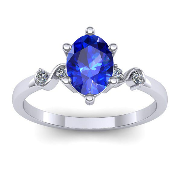 Inel cu safir oval