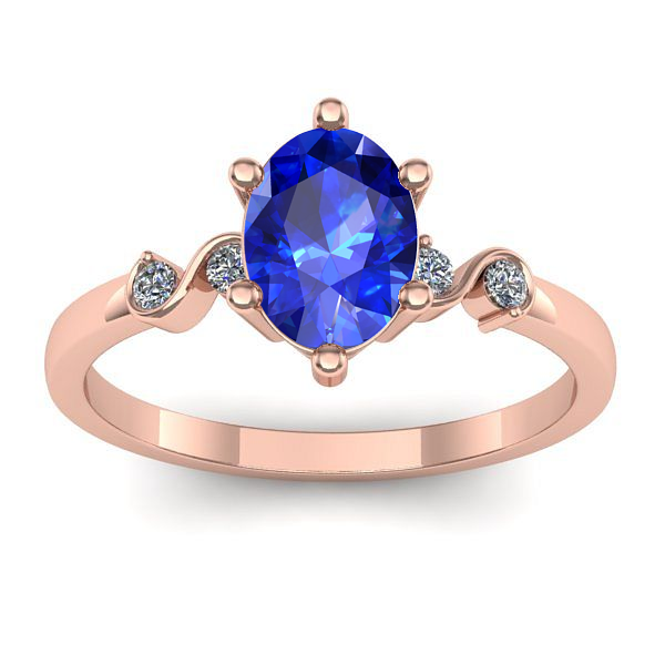 Inel logodna cu safir oval