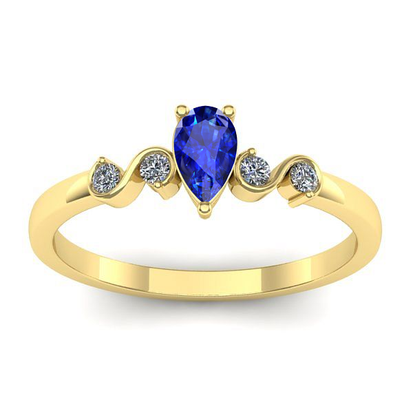 Inel de logodna cu safir lacrima