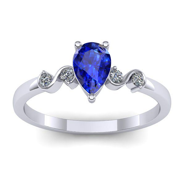 Inel cu safir lacrima