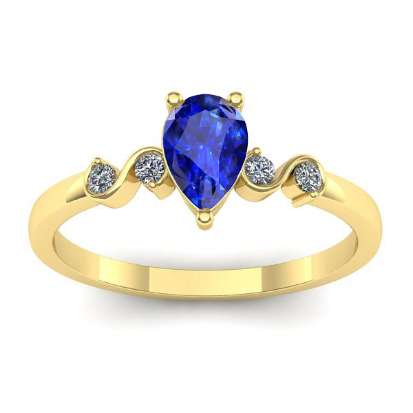 Inel de logodna cu safir lacrima