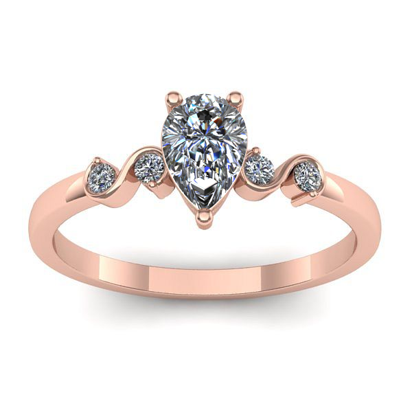 Inel de logodna cu safir alb lacrima