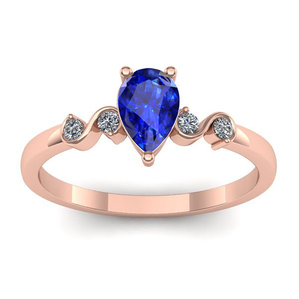 Inel de logodna cu safir lacrima