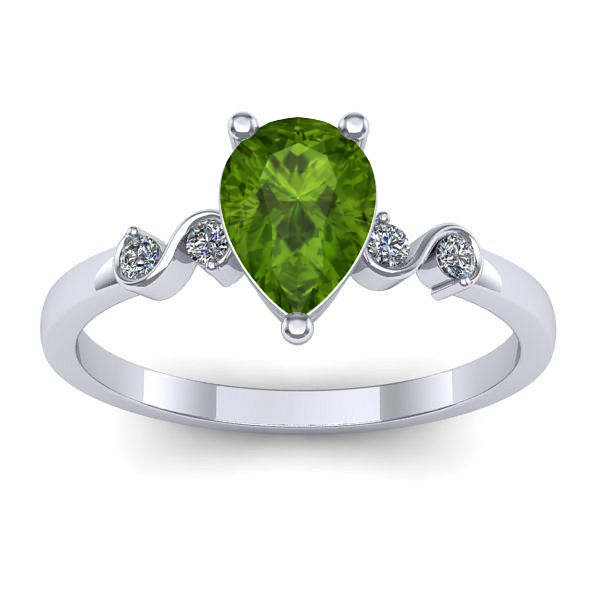 Inel cu peridot lacrima
