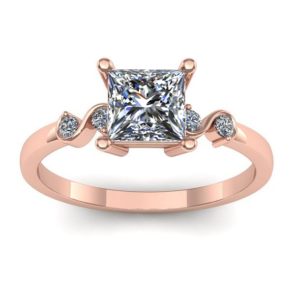 Inel logodna cu diamant de laborator patrat