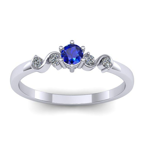 Inel cu safir rotund