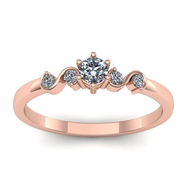 Inel logodna cu safir alb rotund