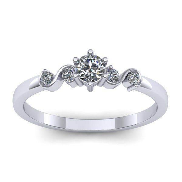 Inel de logodna cu diamant rotund