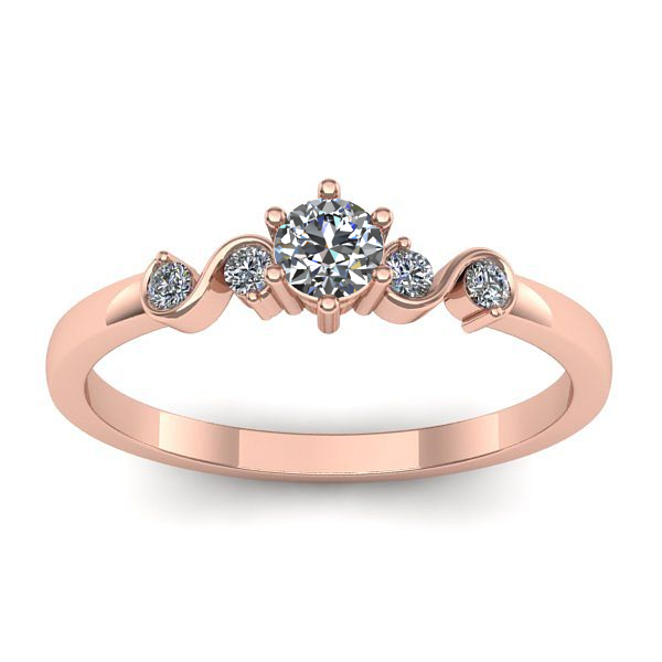 Inel de logodna cu diamant rotund