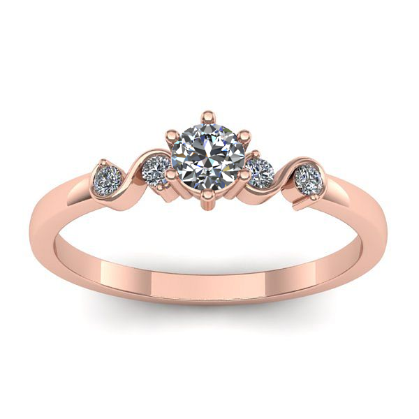 Inel logodna cu diamant rotund