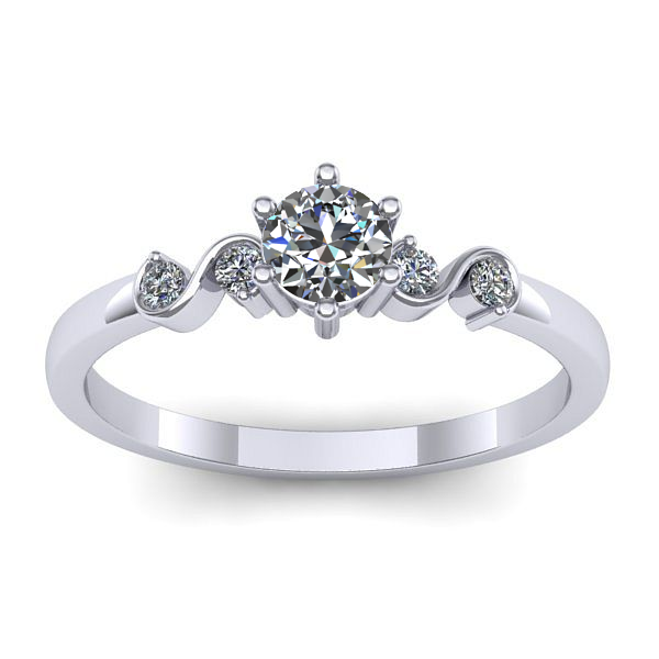 Inel de logodna cu diamant rotund