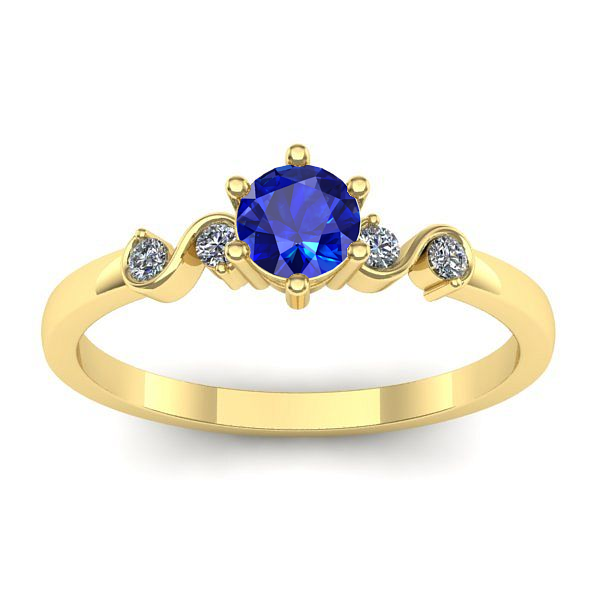 Inel cu safir rotund