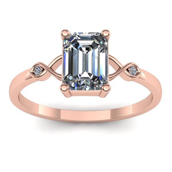 Inel de logodna cu diamant emerald cut