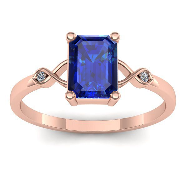 Inel cu safir dreptunghiular