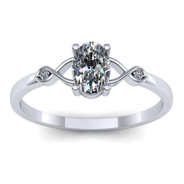 Inel de logodna cu diamant natural oval