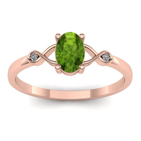 Inel cu peridot oval