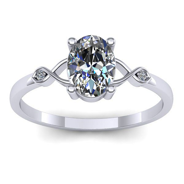 Inel de logodna cu diamant natural oval