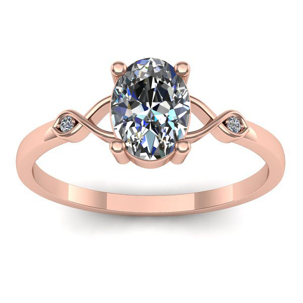 Inel de logodna cu diamant natural oval